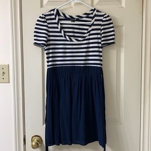 🌷3 for$25🌷Forever 21, US M, Navy & White Stripe Nautical Fit & Flare Dress